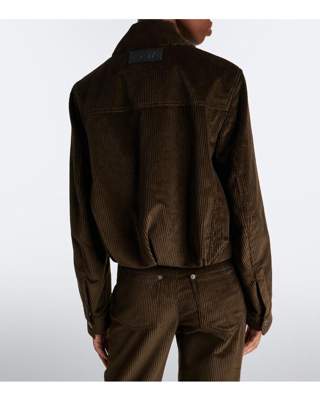 Chaqueta De Pana De Algodon Loewe de color Black