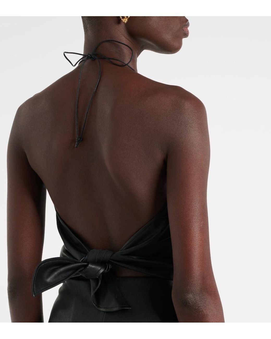 Stouls Black Rosie Halterneck Leather Top