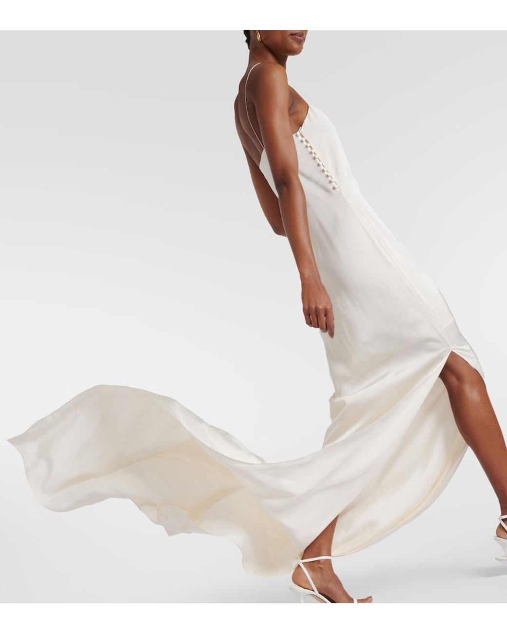 Jacquemus White La Robe Noiva Satin Gown