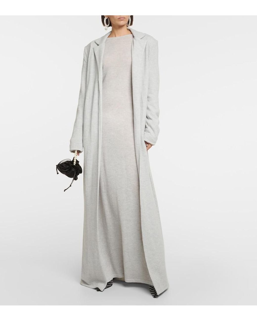 Magda Butrym White Alpaca-Blend Overcoat