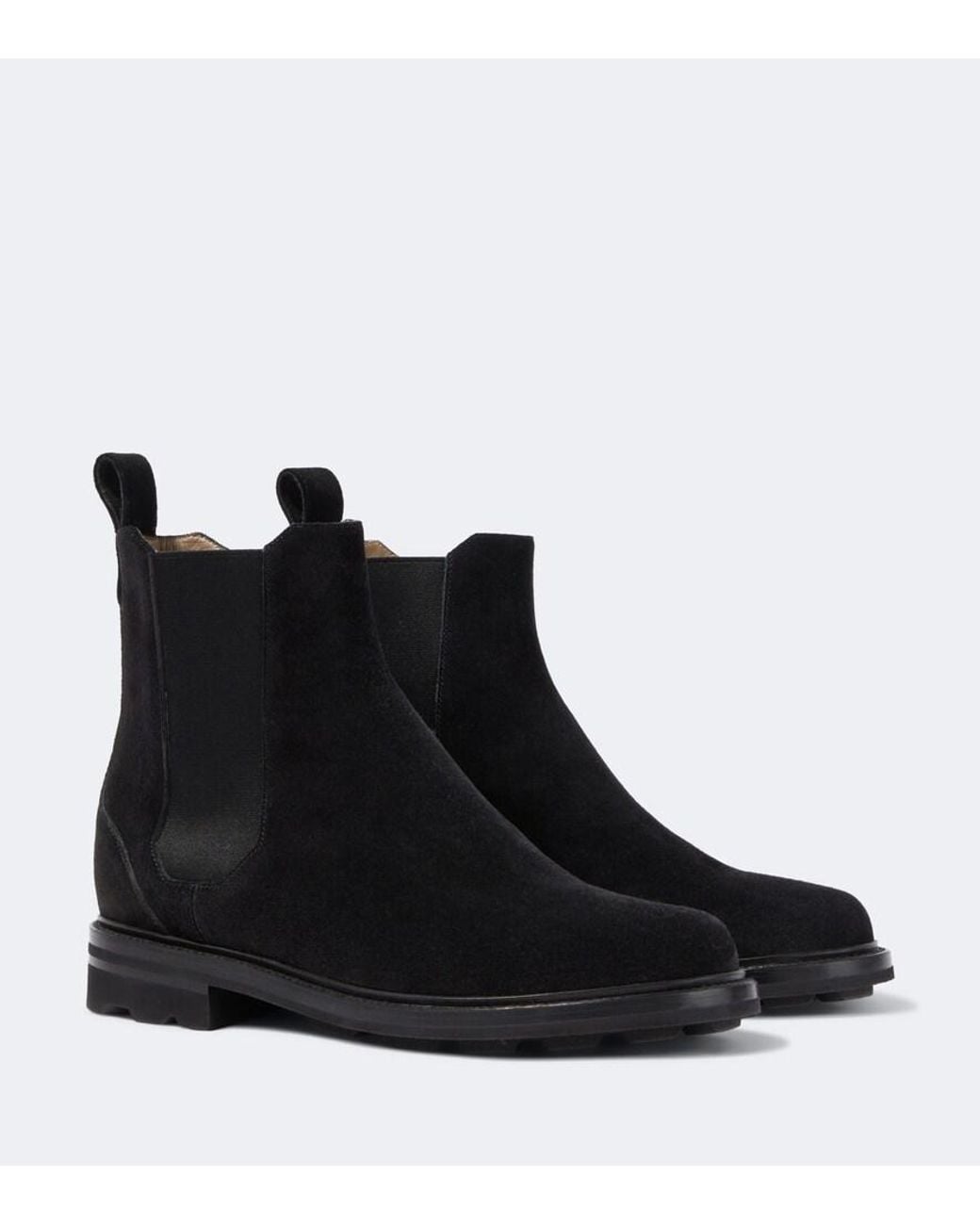 Brioni Black Suede Chelsea Boots for men
