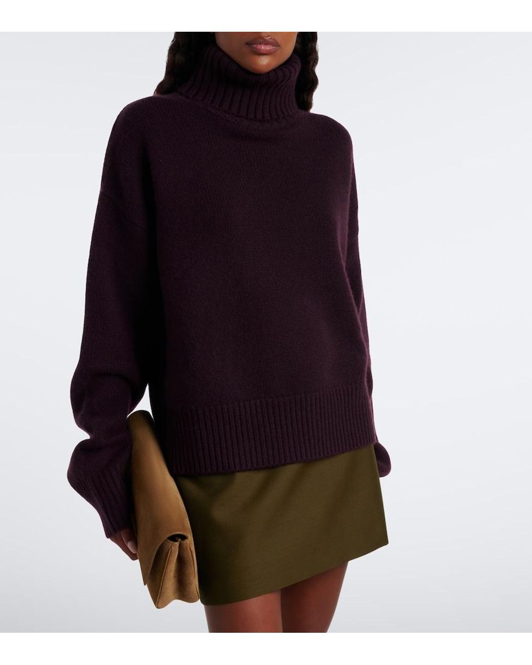 Extreme Cashmere Purple N°434 Crop Xtra Cashmere Sweater