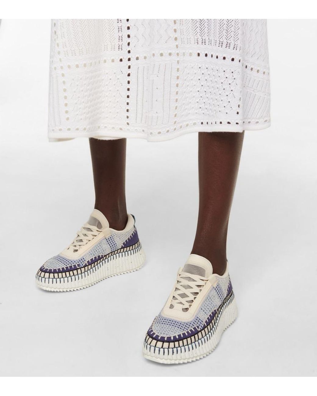 Chloé White Nama Sneaker