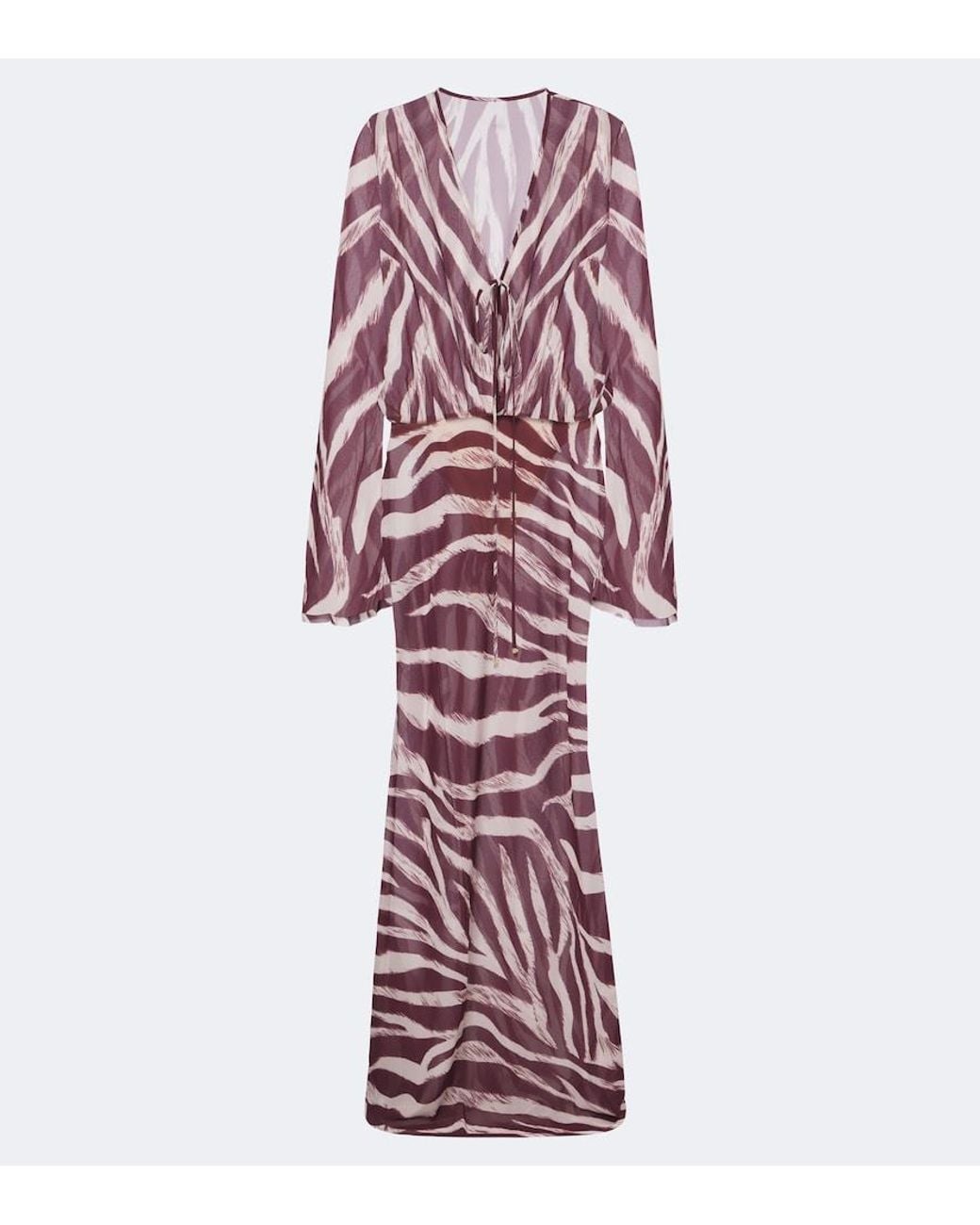 Bananhot Purple Nema Zebra-Print Maxi Dress
