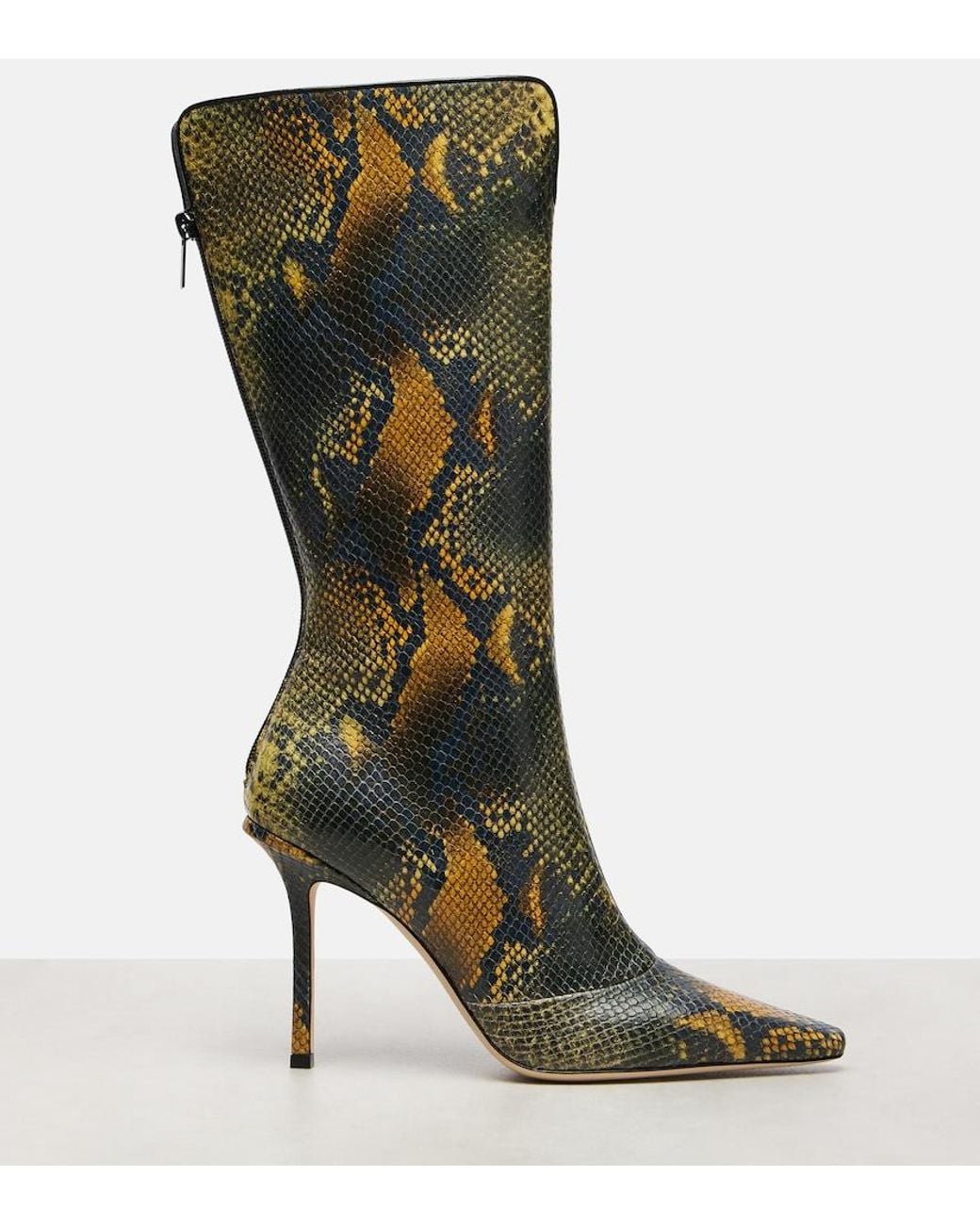 Jimmy Choo Green Archive Boot 100 Leather Knee-High Boots