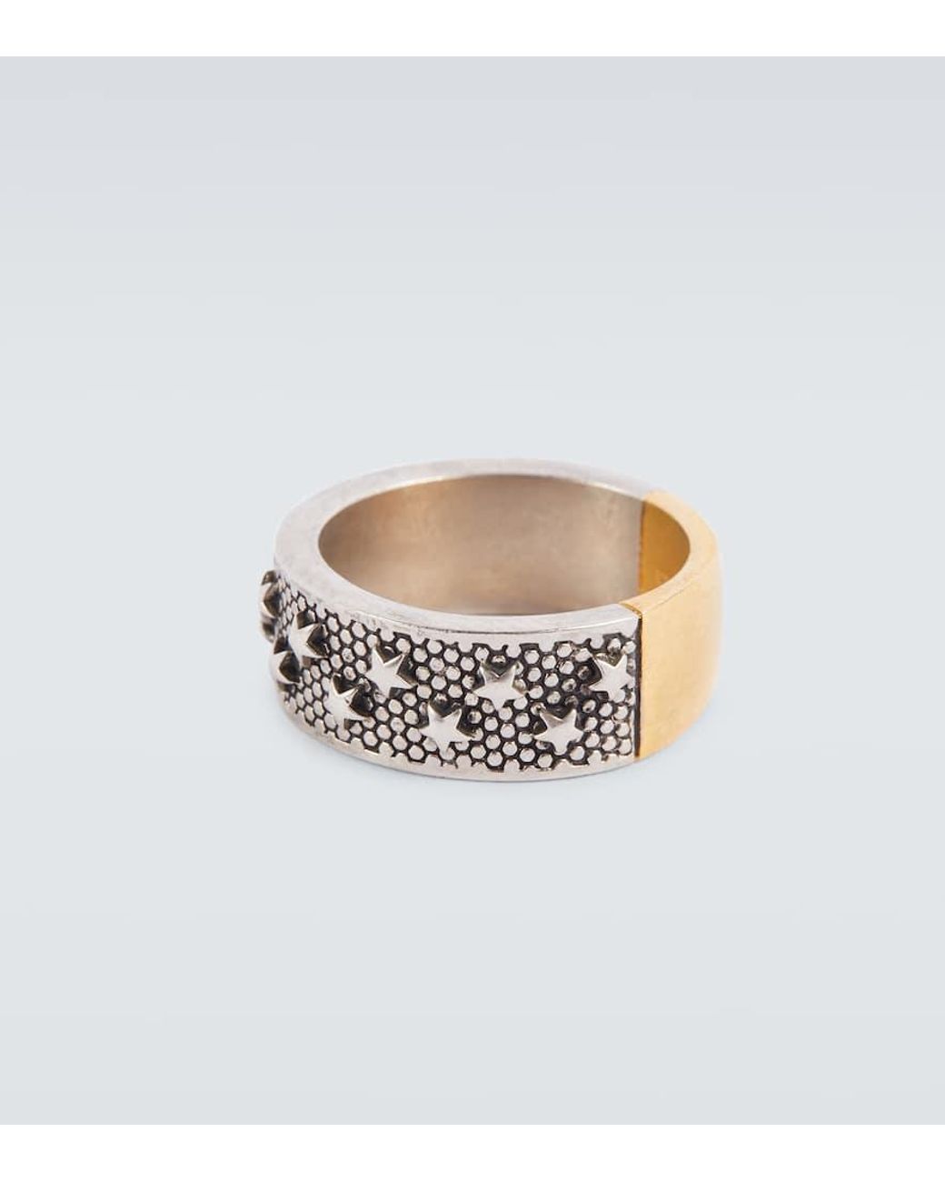 Maison Margiela Star Embossed Ring in White for Men | Lyst