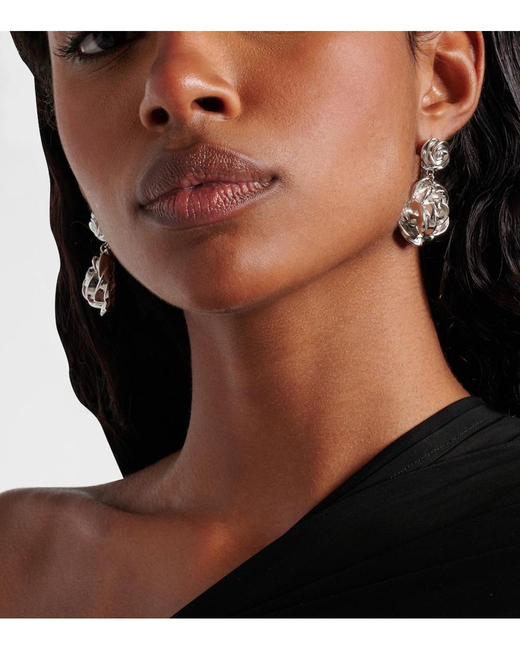 Magda Butrym White Floral Earrings