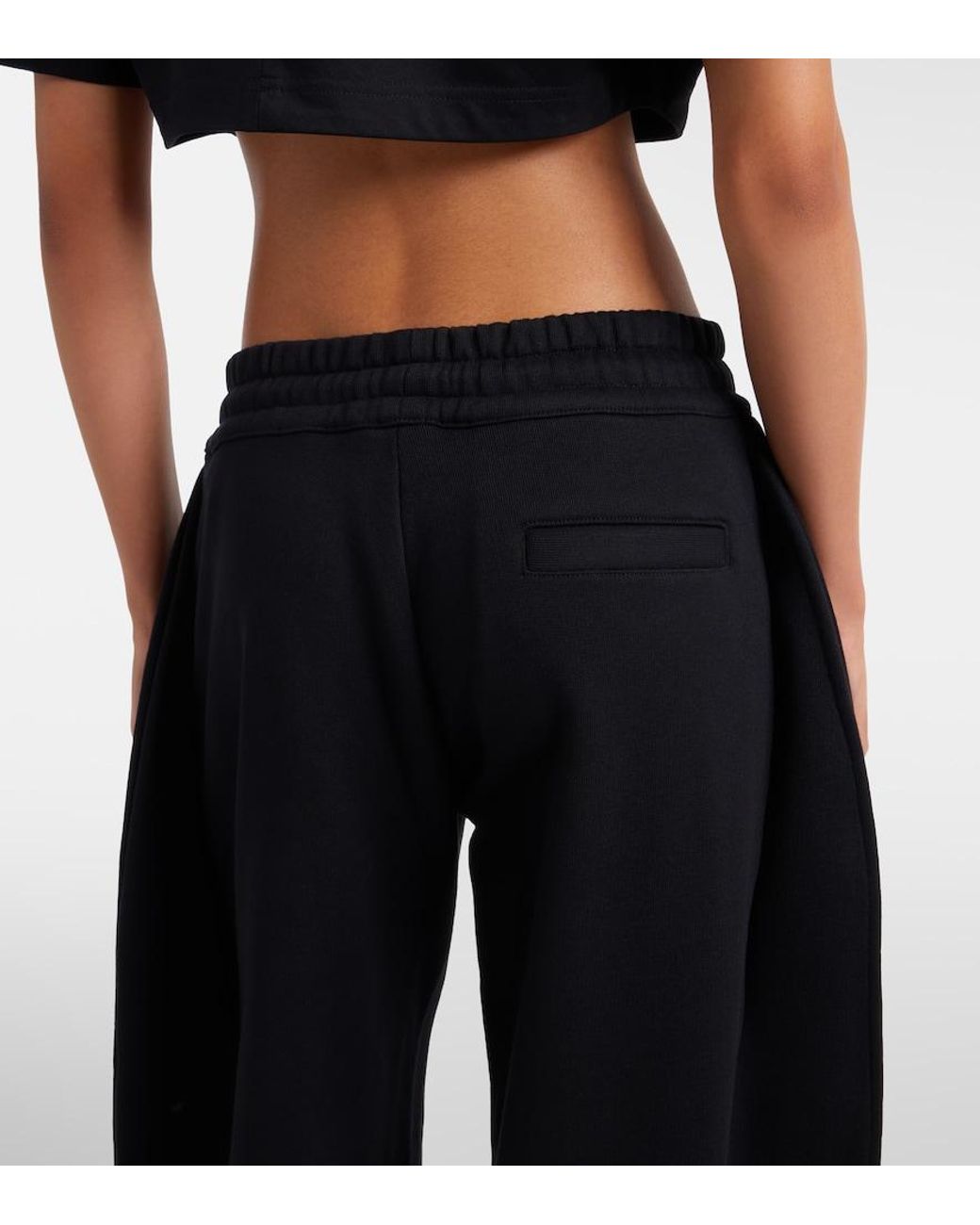 Alaïa Blue Cotton Fleece Sweatpants