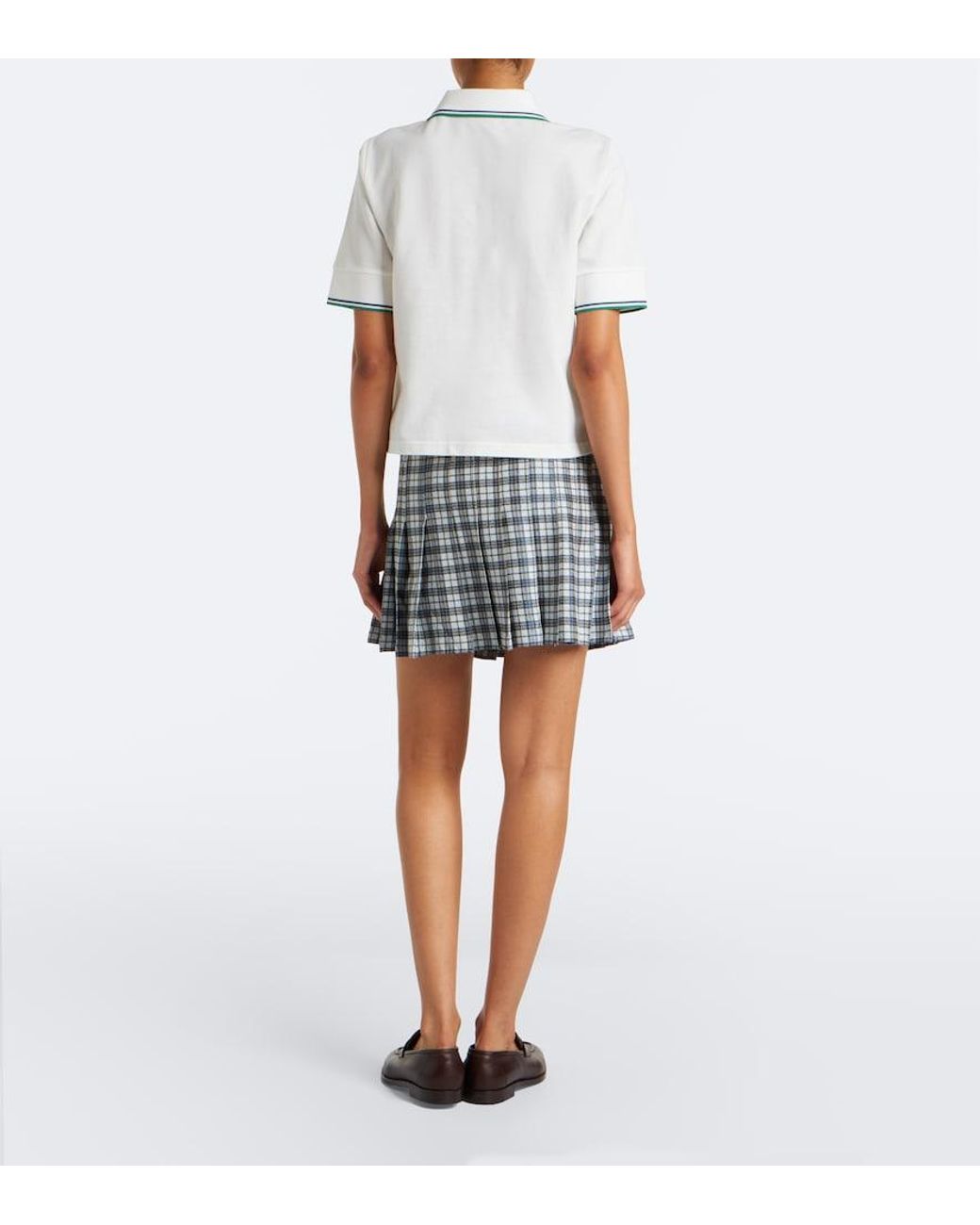 Burberry Multicolor Check Pleated Miniskirt