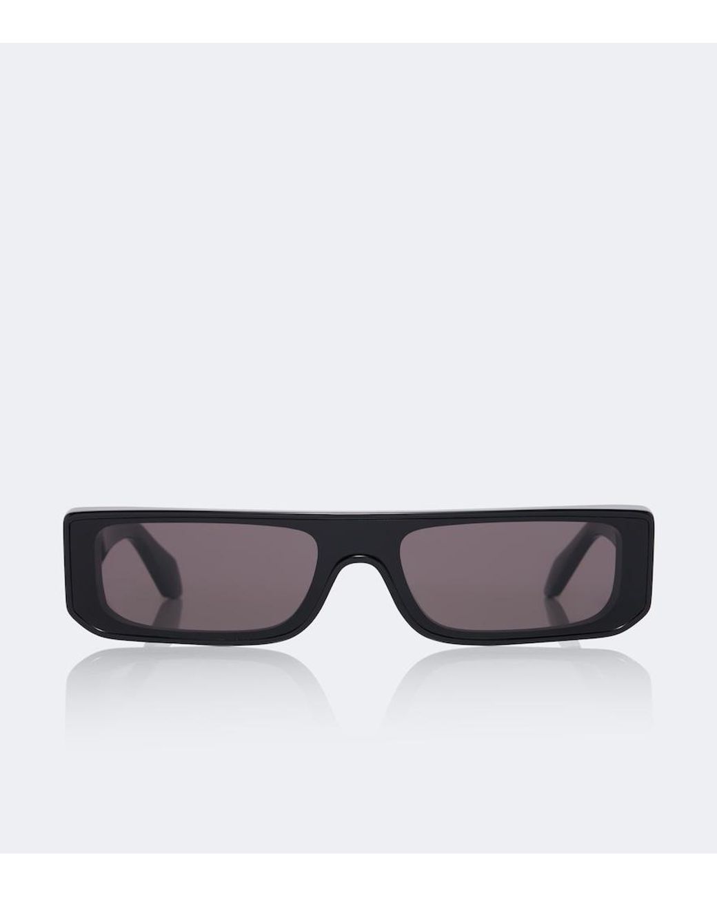 Alaïa Black Lettering Logo Rectangular Sunglasses