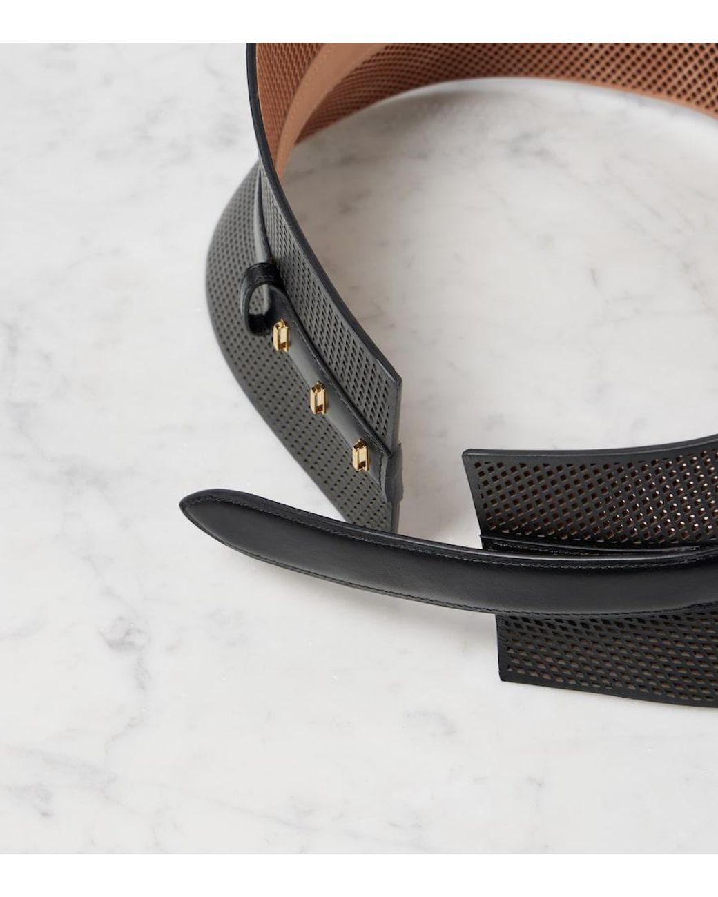 Alaïa Black Neo Bustier Leather Belt