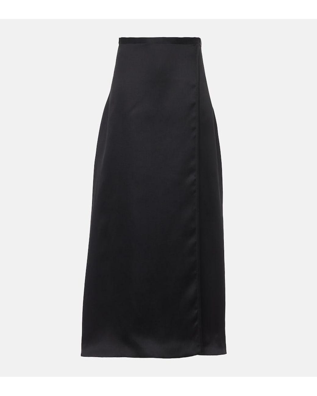 Khaite Black Mila Silk Maxi Skirt