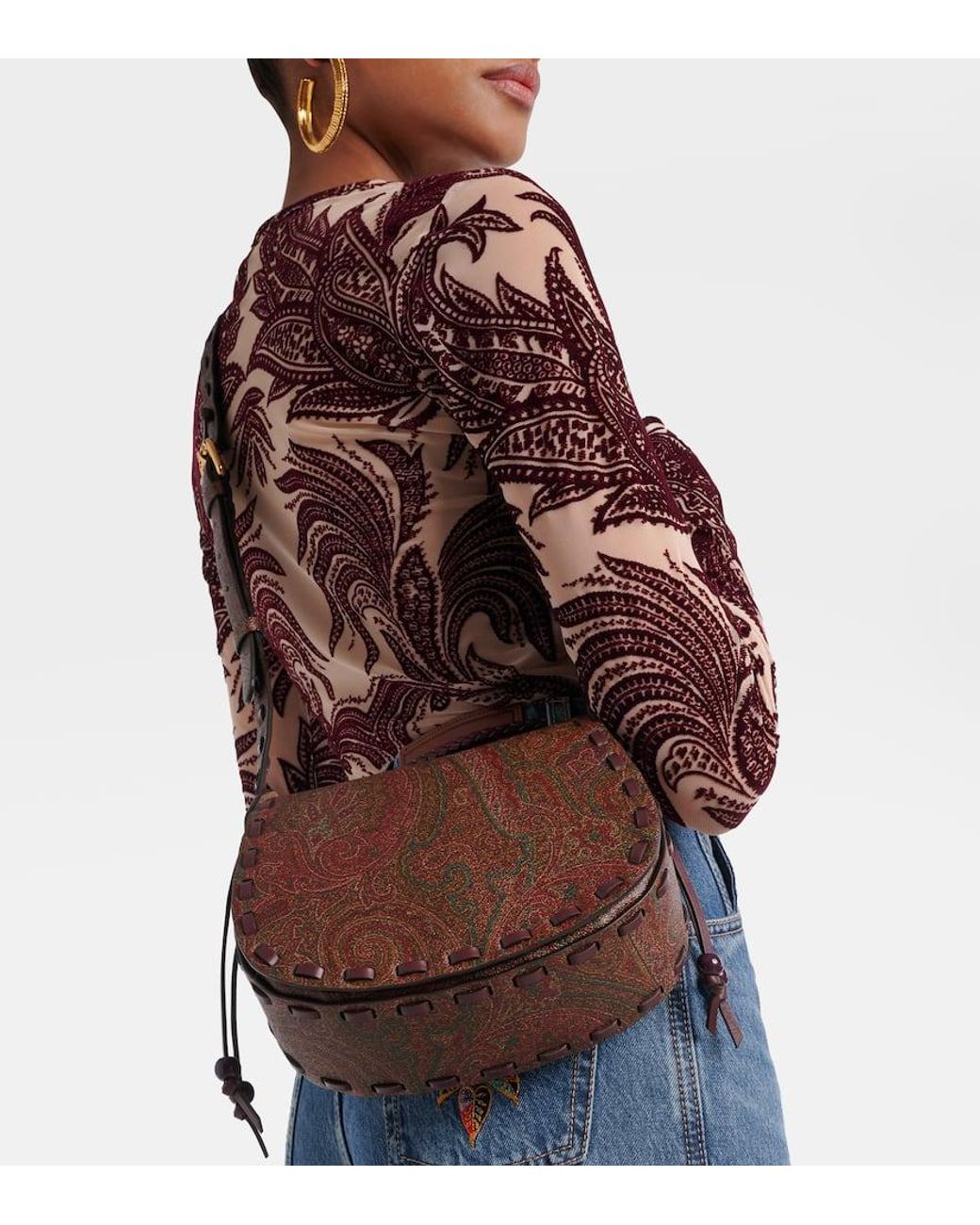 送料関税込■ETRO■Arnica 1984 Drya Small クロスボディバッグ Etro Arnica 1984 Drya Small Crossbody Bag in Brown | Lyst