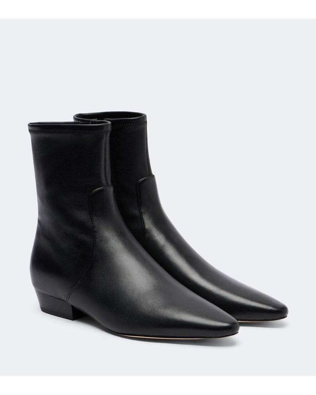 Veronica Beard Black Glinda Leather Ankle Noots