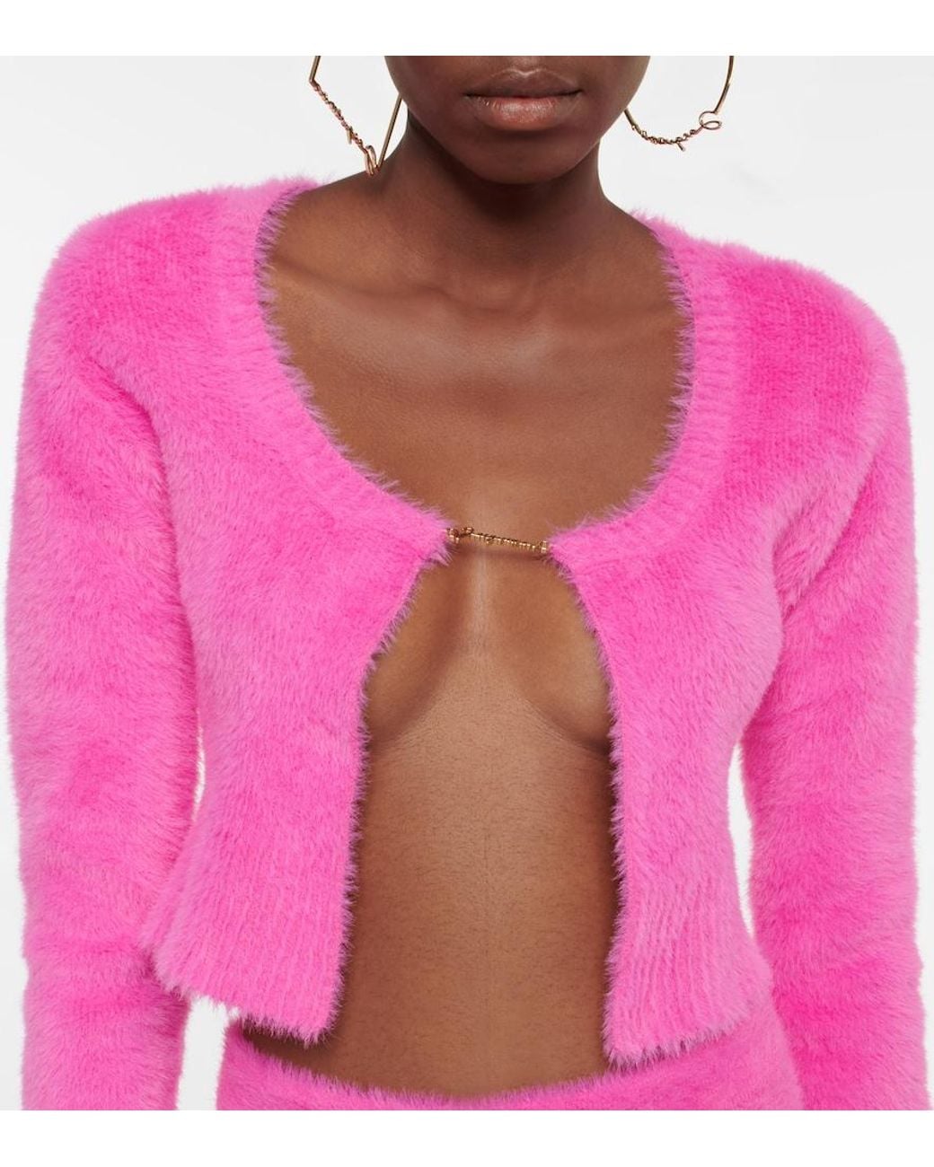 Jacquemus Pink Nylon "la Maille Neve" Cardigan