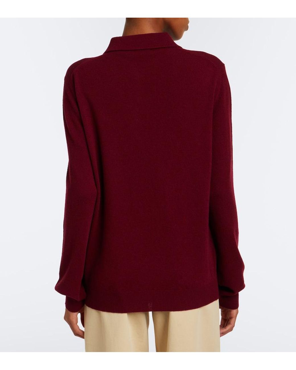 Blazé Milano Red Highland Wool And Cashmere Polo Sweater