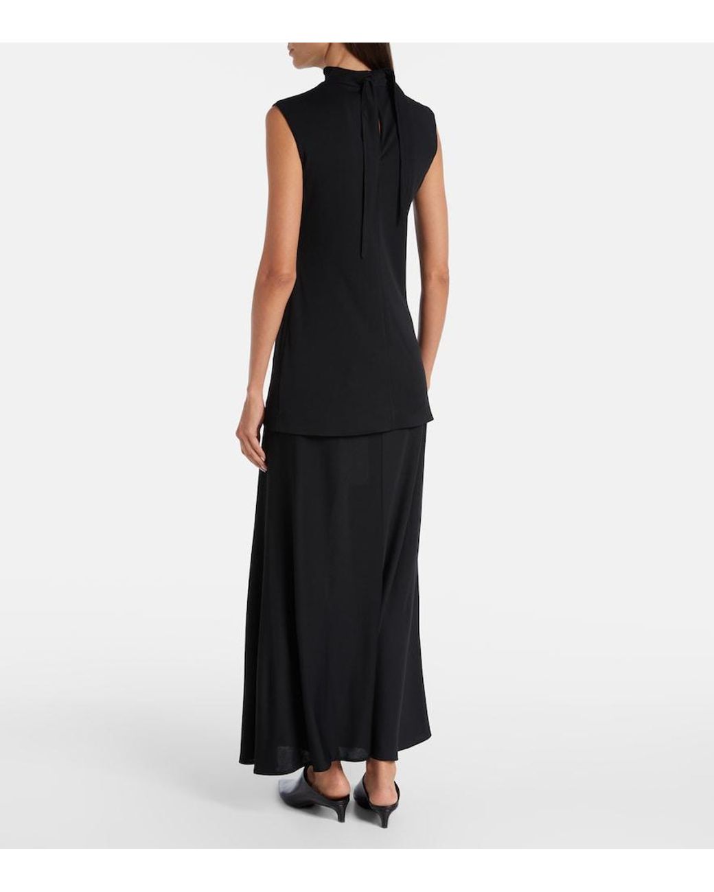 Jil Sander Black Knitted Maxi Dress
