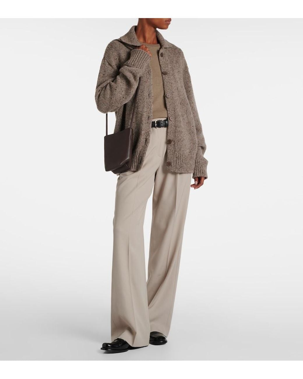 The Row White Crossbody Bag N/S Park Aus Leder