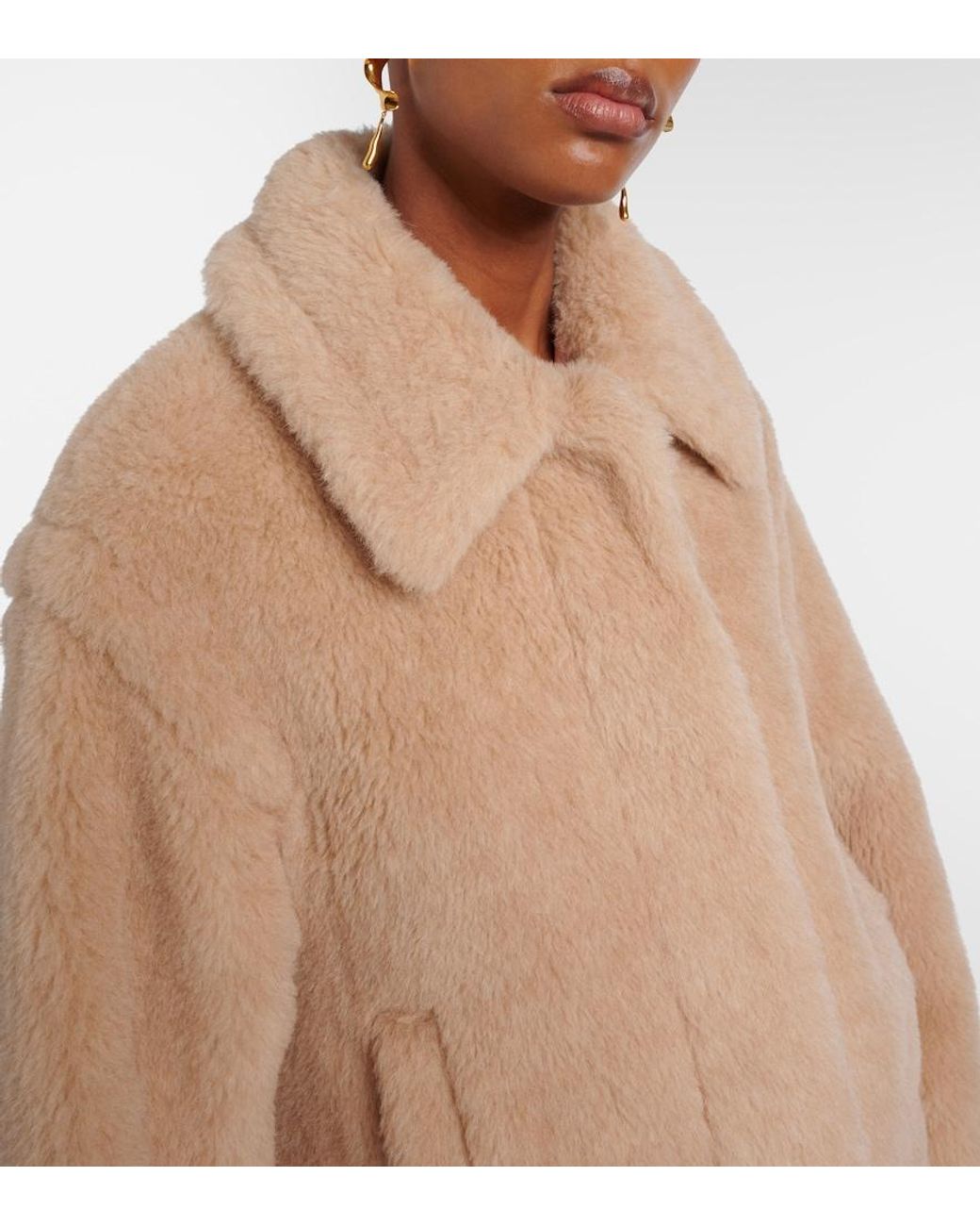 Max Mara Brown Tritone Cropped Teddy Jacket