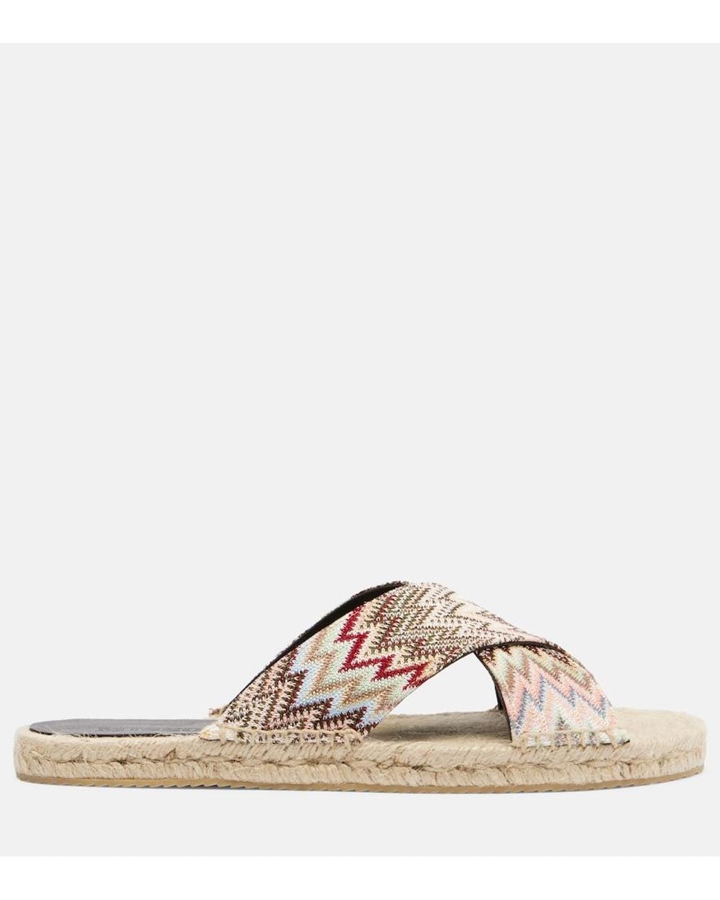 Missoni Brown Harlow Zigzag Espadrille Sandals