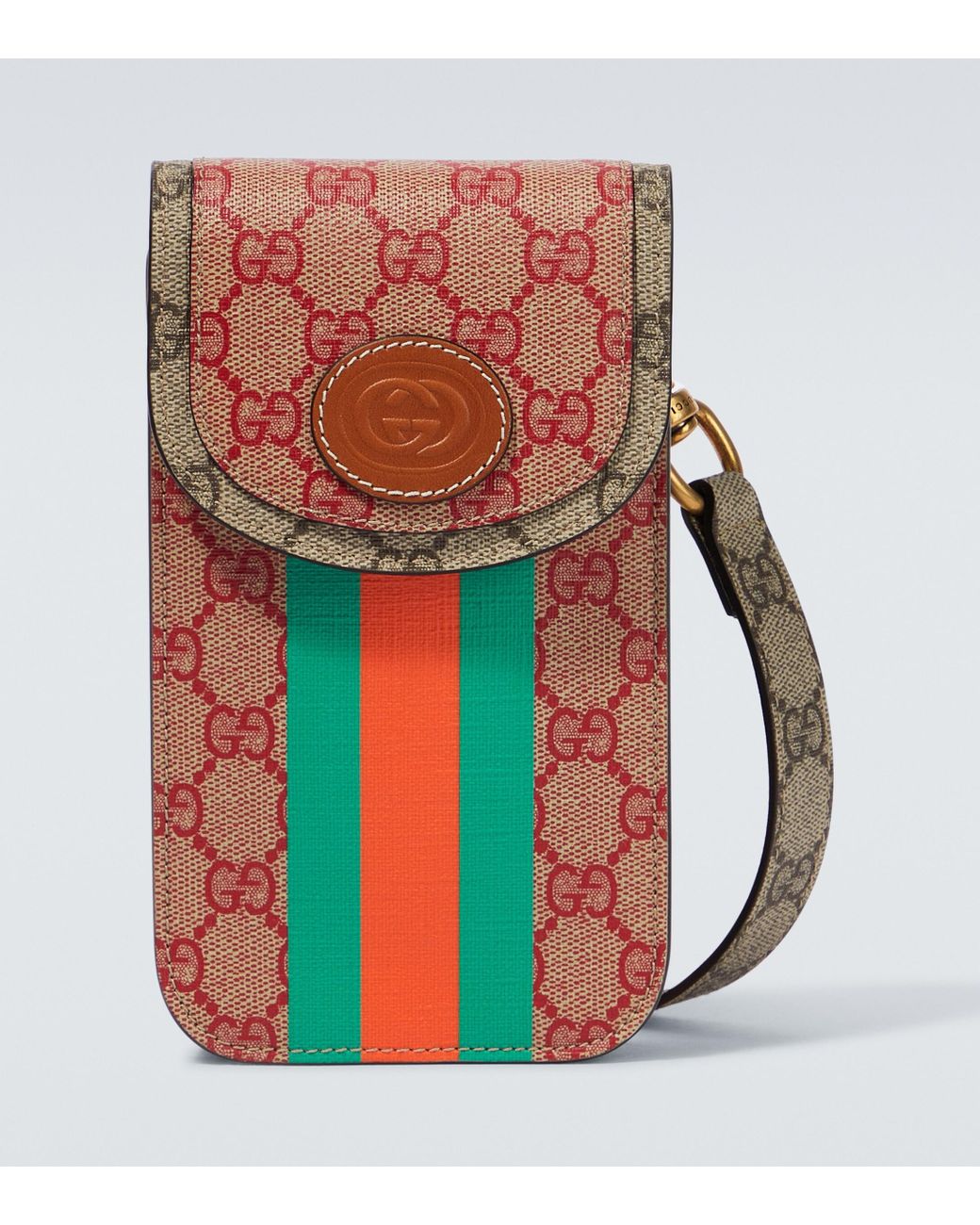 Gucci GG Canvas Phone Pouch in Red for Men | Lyst Australia
