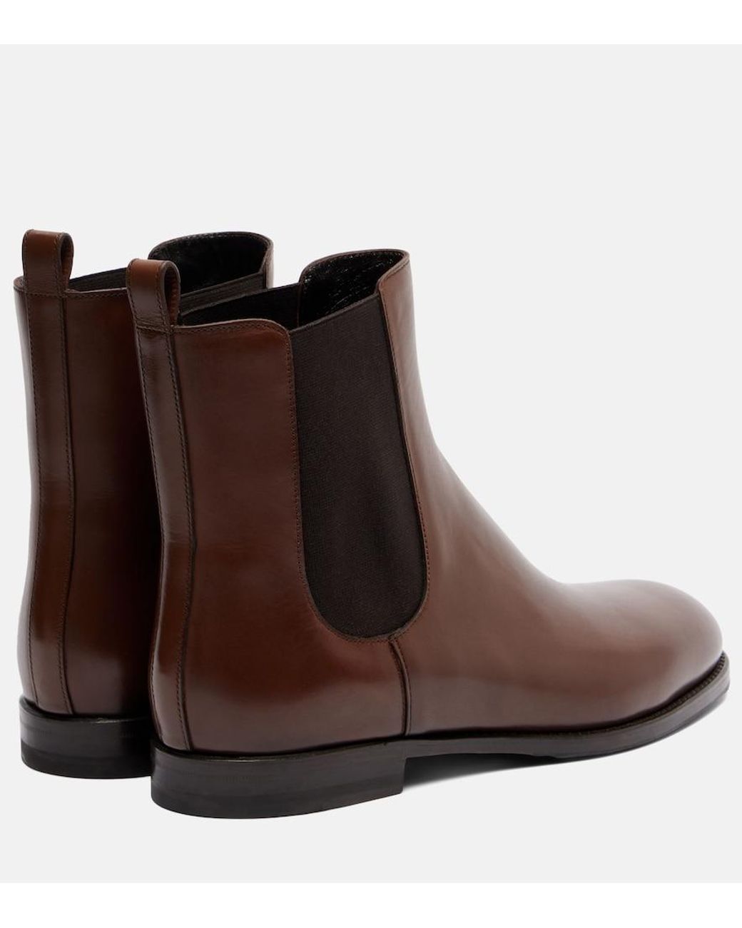 Manolo Blahnik Brown Chelsa Leather Chelsea Boots