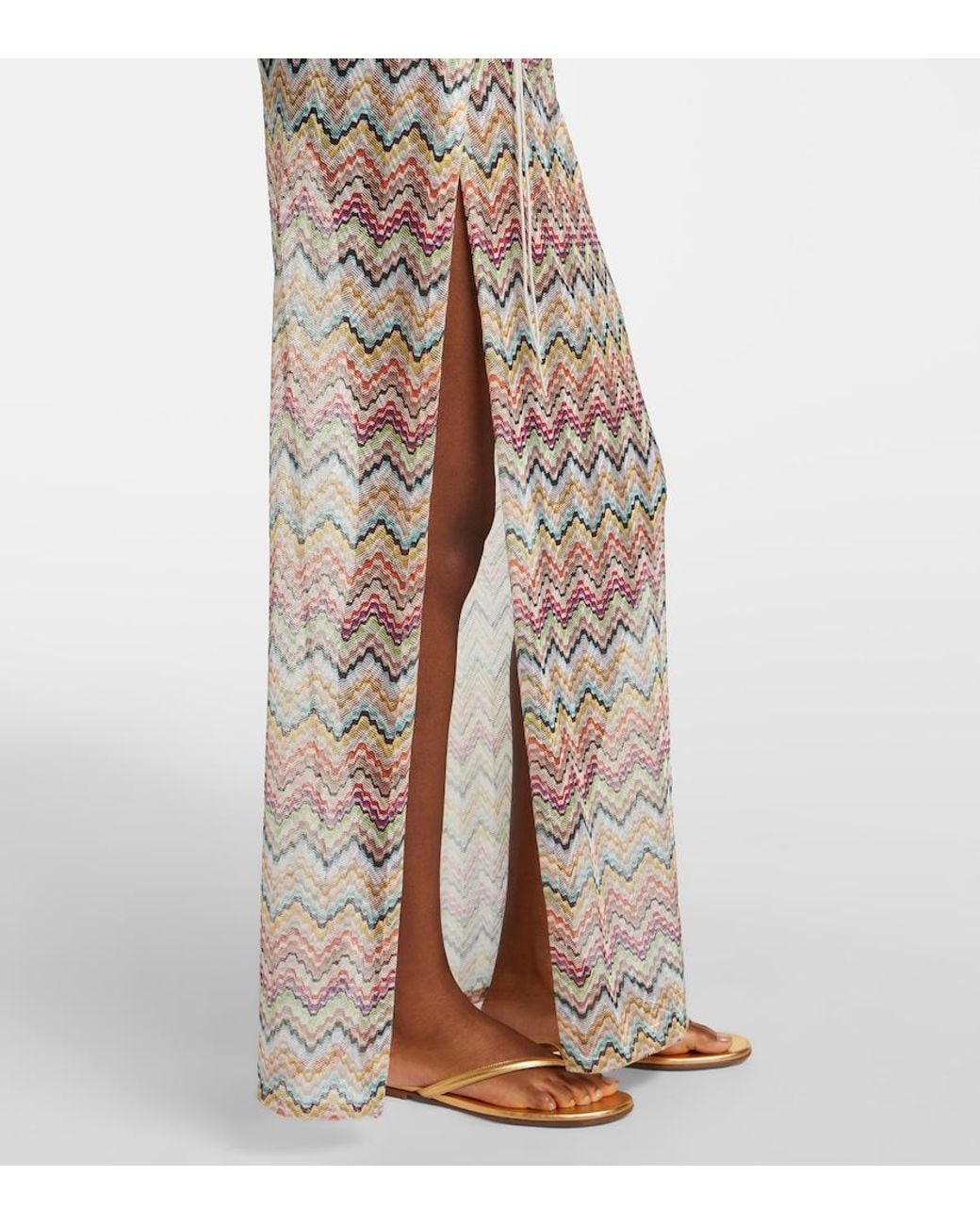 Missoni Natural Zigzag Mesh Beach Cover-Up