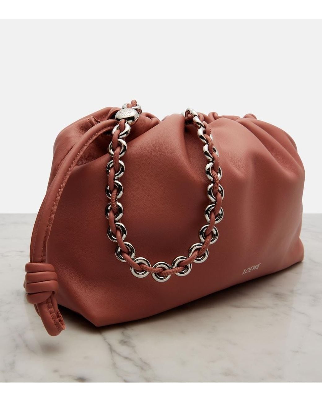 Loewe Pink Flamenco Medium Leather Clutch