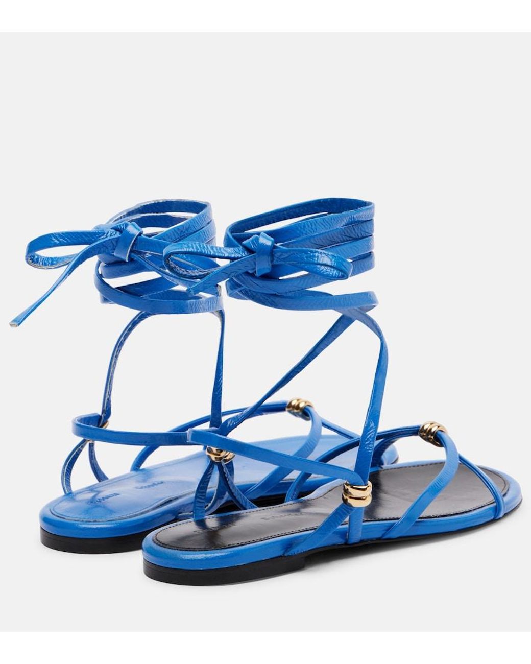 Proenza Schouler Blue Coil Leather Sandals