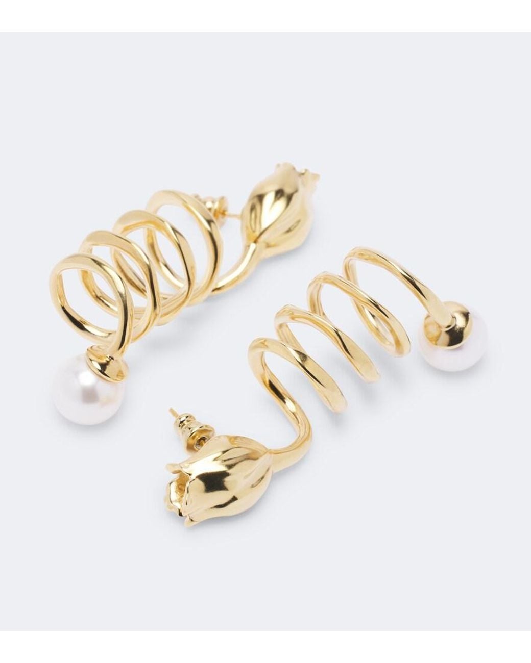 Chloé White Tulip Drop Earrings