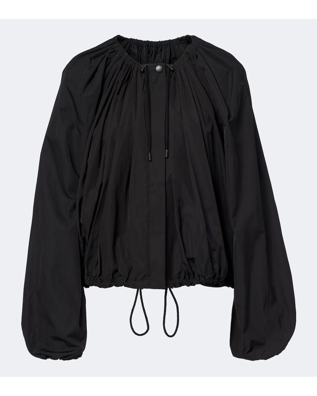 Totême Black Gathered Jacket