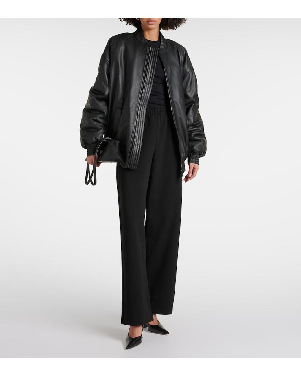 Wardrobe NYC Black Jersey Track Pants