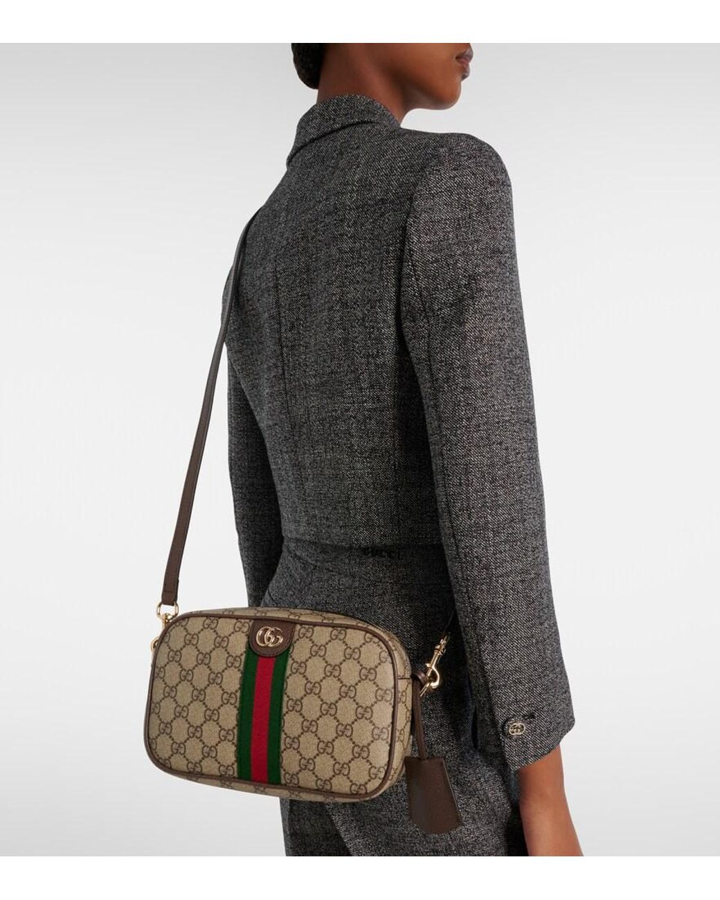 Borsa A Tracolla Ophidia Small di Gucci in Green