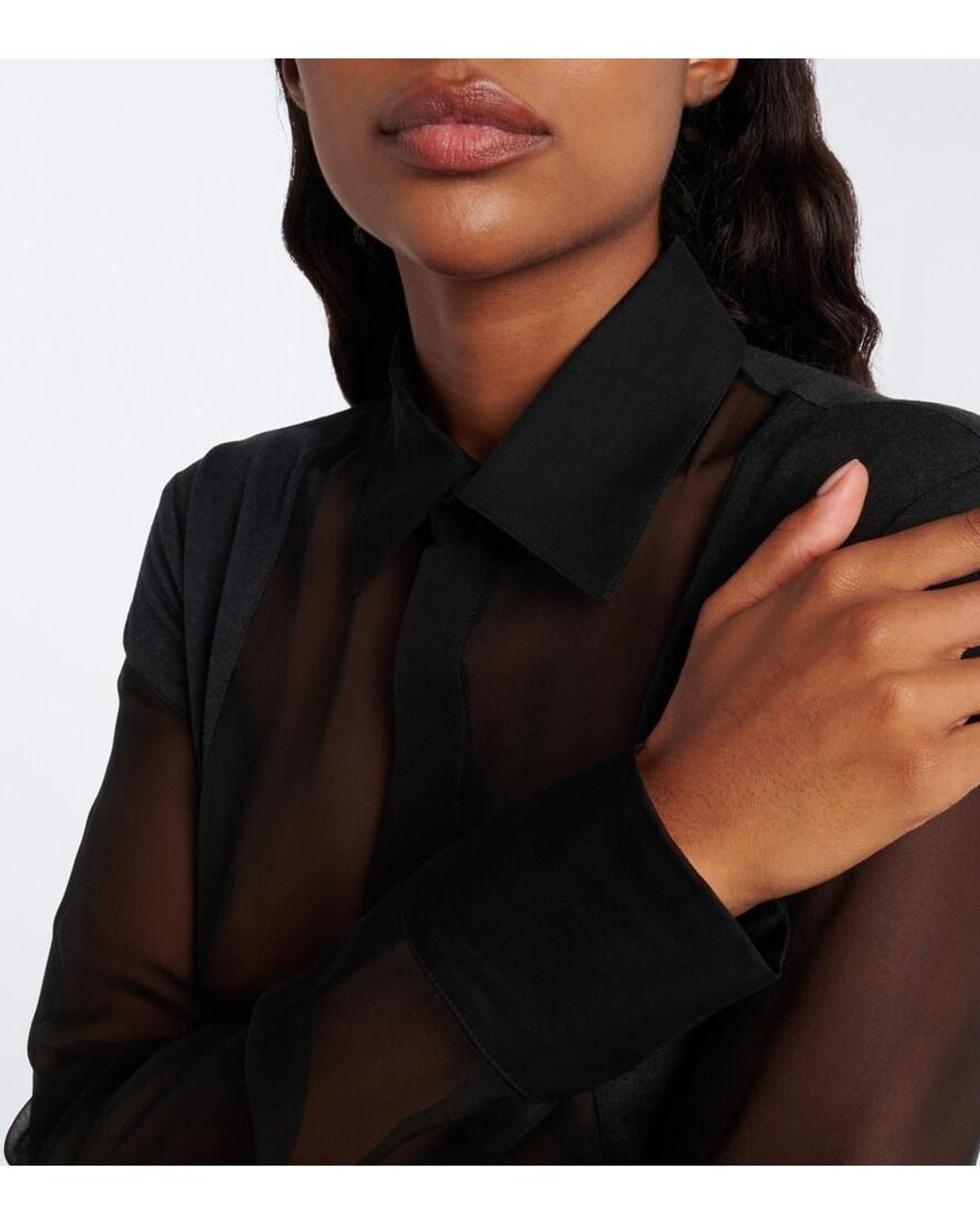 Jean Paul Gaultier Blue Knitted Silk-Trimmed Shirt Dress