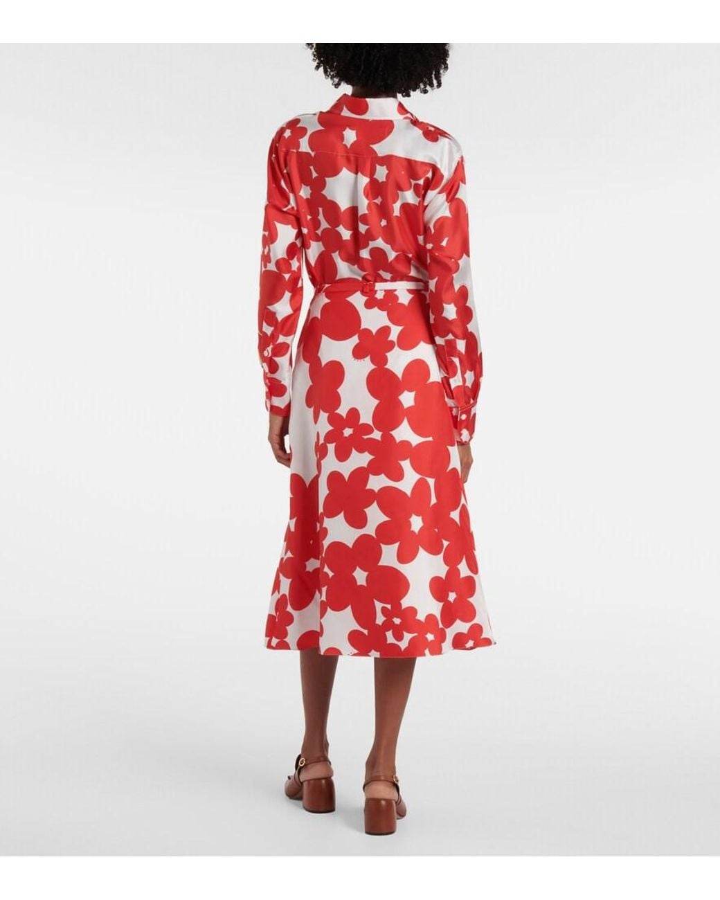 Marni Red Printed Silk Shirt