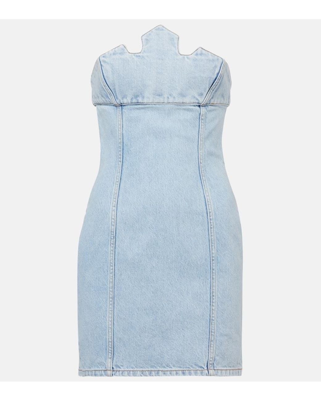 Coperni Blue X Disney Denim Bustier Dress