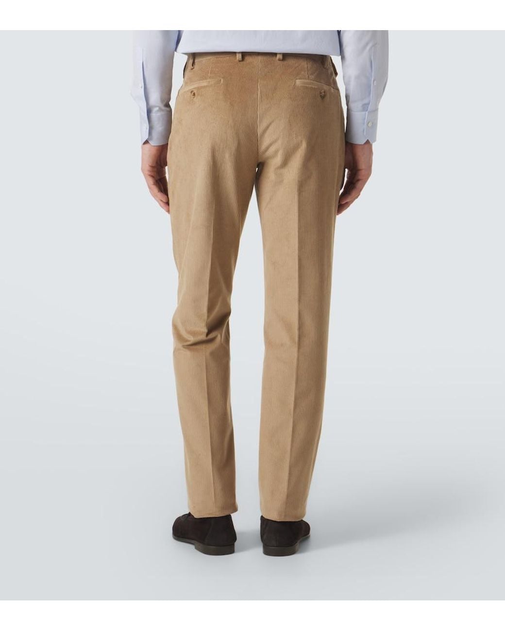 Lardini Natural Cotton Corduroy Slim Pants for men
