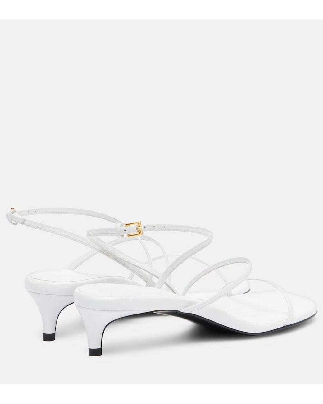 Khaite White Loop 35 Leather Sandals