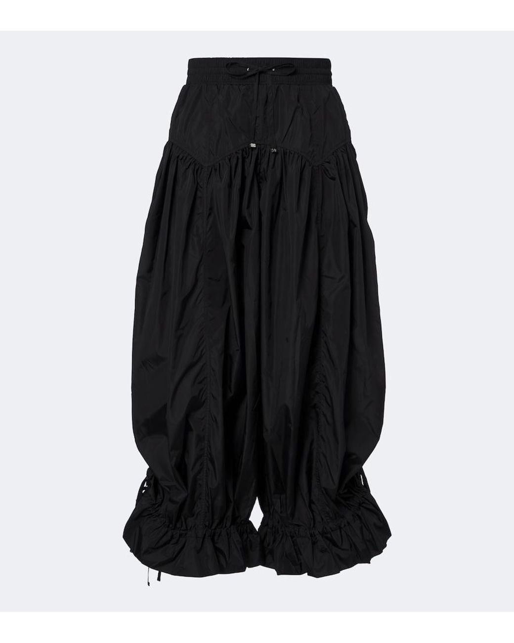Ganni Black Ruffled Balloon Pants