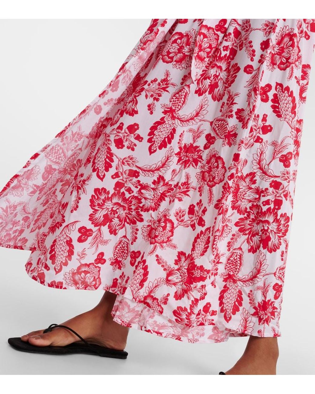 Melissa Odabash Red Elsa Printed Maxi Skirt
