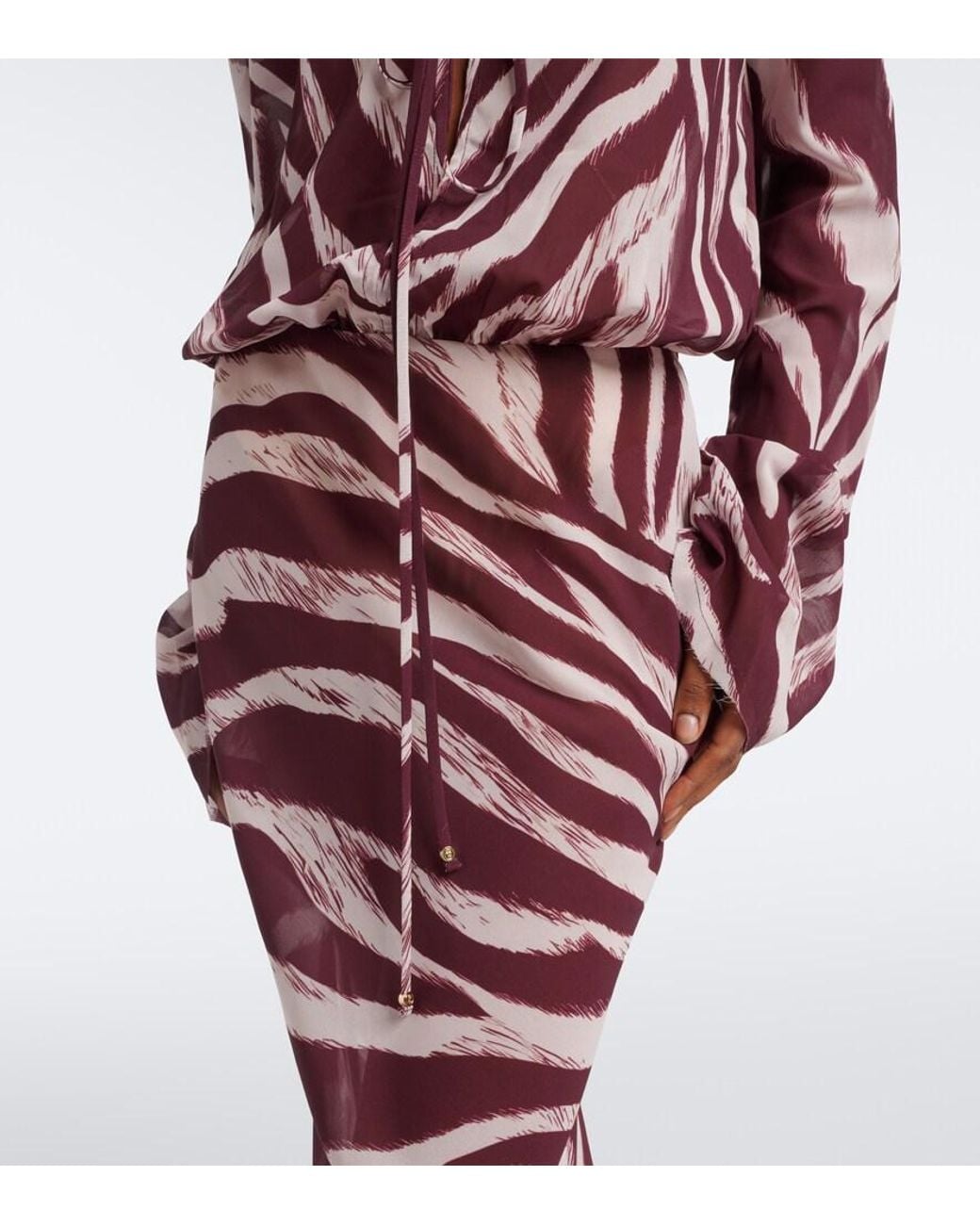 Bananhot Purple Nema Zebra-Print Maxi Dress