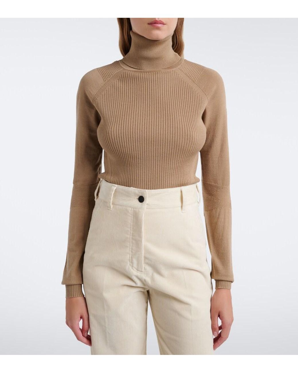 Moncler Natural Wool-Blend Turtleneck Sweater