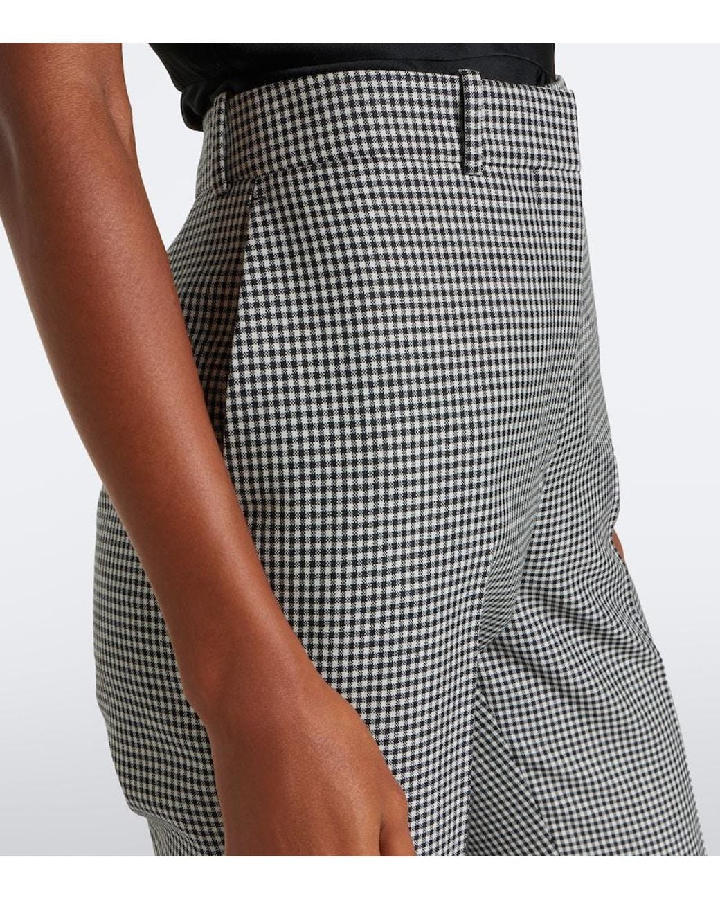 Givenchy Gray Gingham Slim Pants