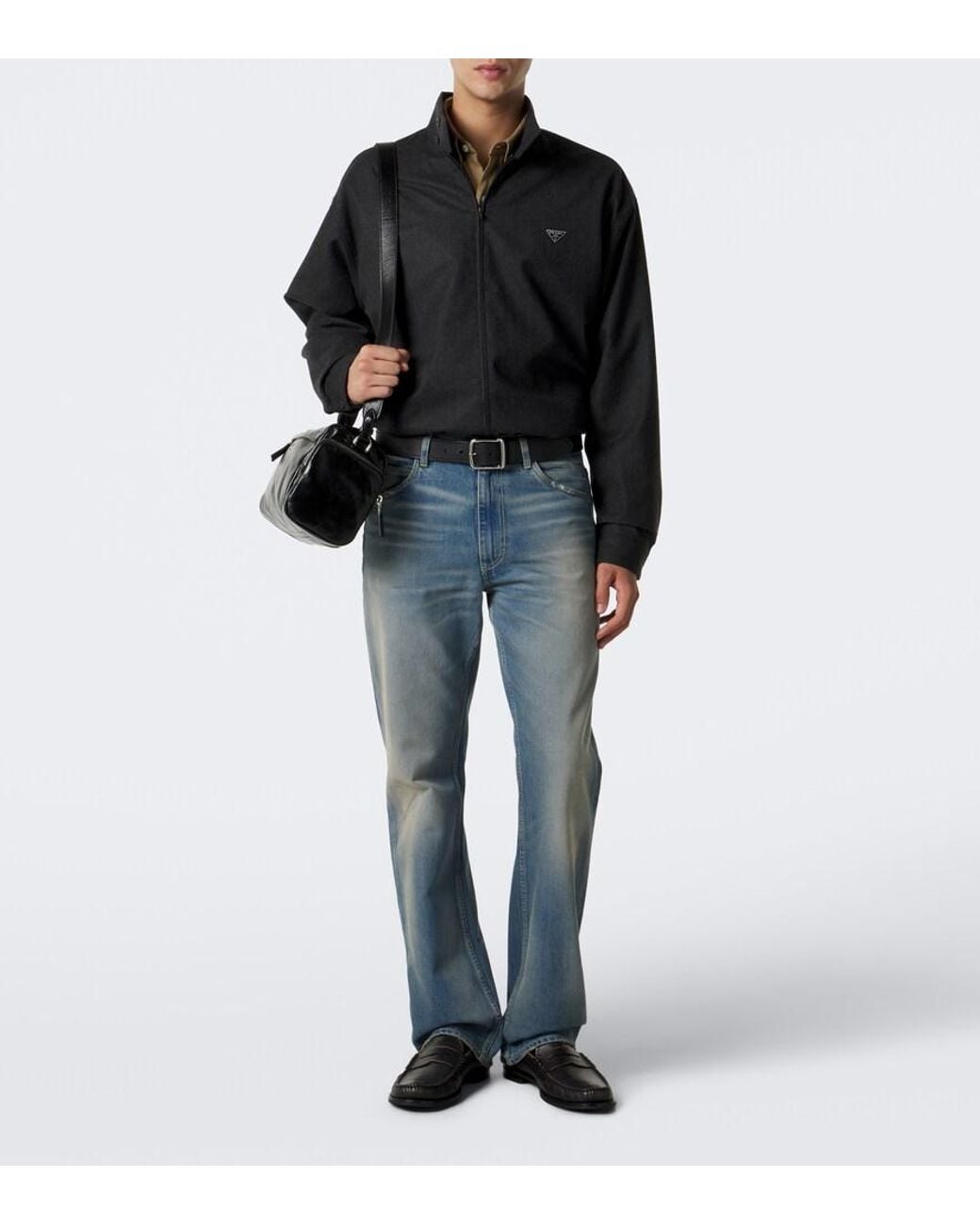 Prada Black Virgin Wool Jacket for men