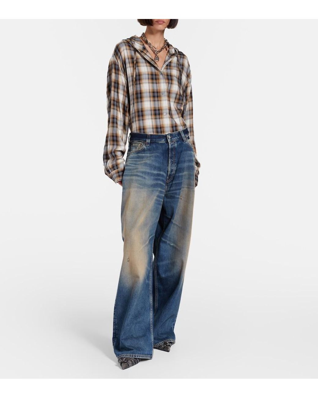 Acne Blue U Rocka Wide-Leg Jeans