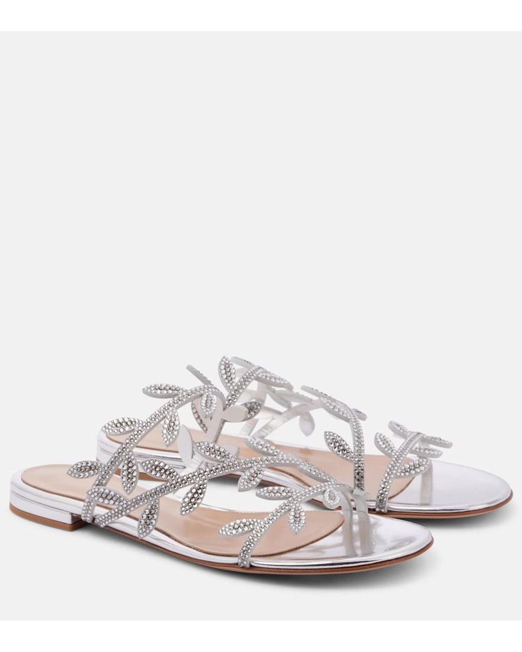 Gianvito Rossi White Flavia Embellished Sandals