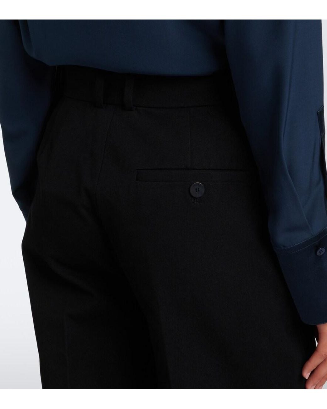 Joseph Black Yukio Gabardine Wide-Leg Pants