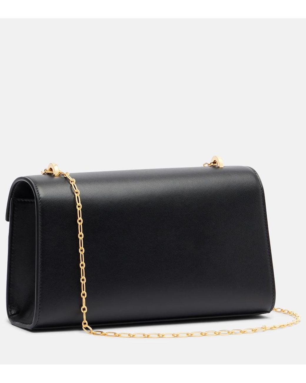 SAVETTE Black Symmetry Chain Mini Leather Crossbody Bag