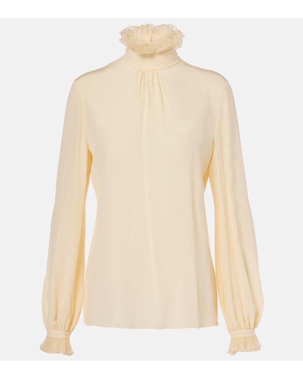 Valentino Garavani Natural Silk Crepe De Chine Shirt