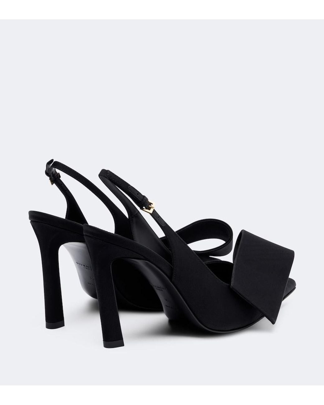Givenchy Black Twisted Ribbon Slingback Pumps